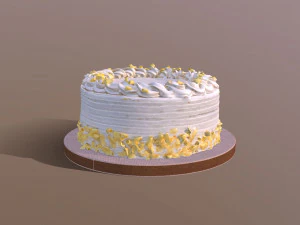 Lemon Drizzle Cake 3D Model