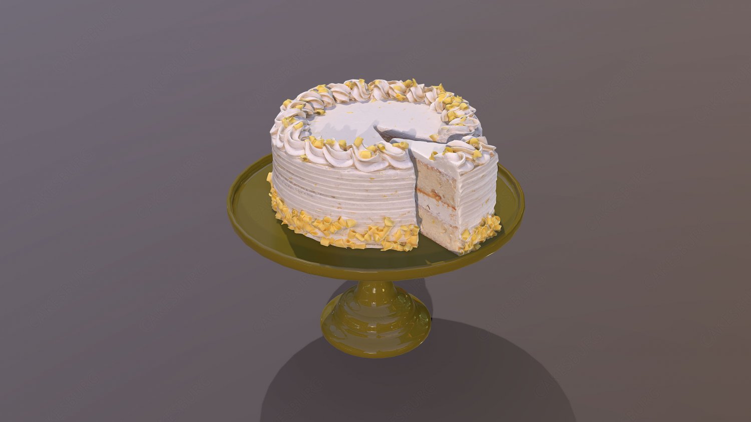 Cherry Cake With Chocolate - 3D Model by KaterynaBondarenko