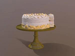 Sliced Lemon Drizzle Cake 3D Model