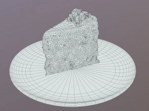 Kawałek ciasta cytrynowego Model 3D