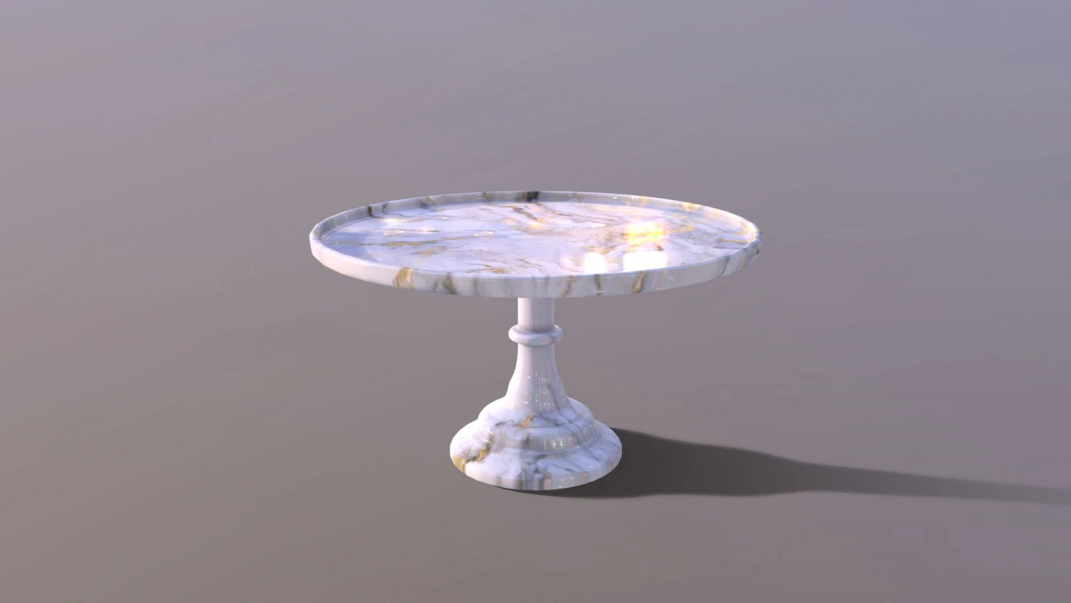 Mosser Marble Cake Stand 3D Model .c4d .max .obj .3ds .fbx .stl .blend 