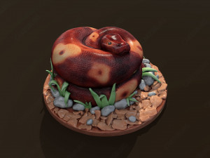 Python Snake Cake 3D Model