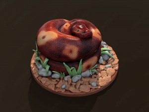Python Snake Cake Modelo 3D