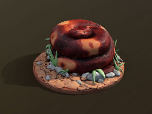 Python Snake Cake Modelo 3D