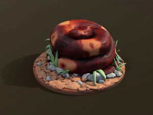 Torta serpente pitone Modello 3D