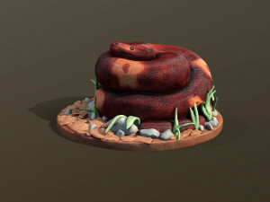 Python Snake Cake Modelo 3D