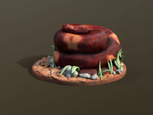 Torta serpente pitone Modello 3D