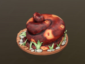 Python Snake Cake Modelo 3D