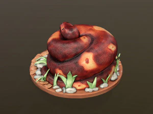 Torta serpente pitone Modello 3D