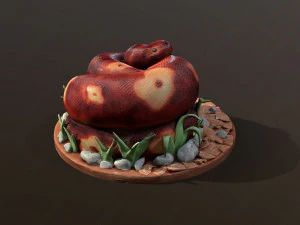 Torta serpente pitone Modello 3D
