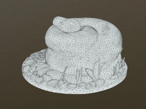 Torta serpente pitone Modello 3D