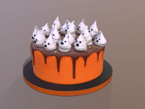 Spooky Ghosts Halloween Cake Modelo 3D