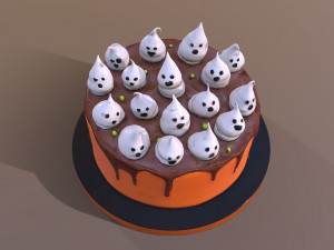Spooky Ghosts Halloween Cake Modelo 3D