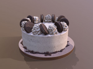 Oreo Cookie Cake 3D Model