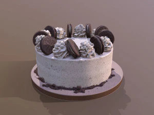 Oreo Cookie Cake 3D Model
