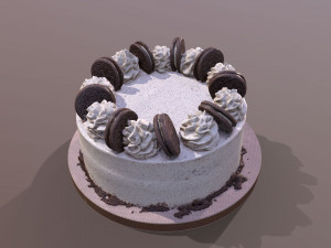 Oreo Cookie Cake 3D Model