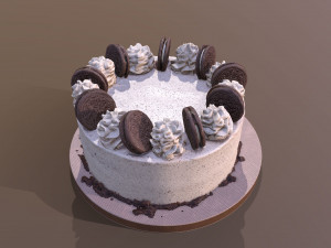 Oreo Cookie Cake 3D Model