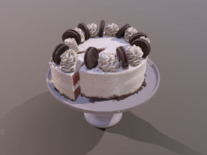 Sliced Oreo Cookie Cake Modèle 3D