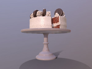 Sliced Oreo Cookie Cake Modèle 3D