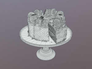 Sliced Oreo Cookie Cake Modèle 3D