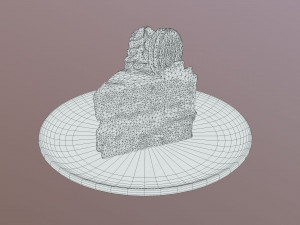 A Slice of Oreo Cookie Cake Model 3D