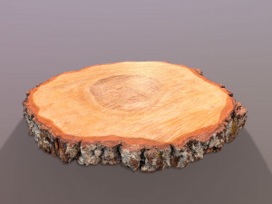 Wooden Log Slice Wedding Cake Stand 3D Model