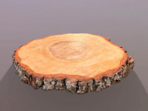 나무 통나무 조각 웨딩 케이크 스탠드 3D 모델