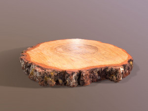 Wooden Log Slice Wedding Cake Stand Modelo 3D