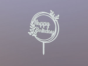 Happy Birthday Cake Topper Modelo 3D