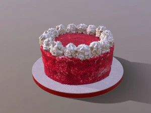 Red Velvet Cake 3D Model