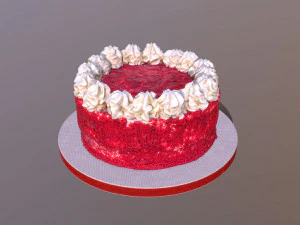 Red Velvet Cake 3D Model