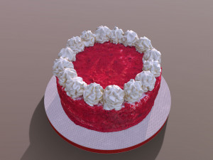 Red Velvet Cake 3D 模型