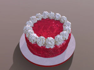 Red Velvet Cake 3D Model