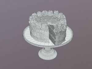 Sliced Red Velvet Cake 3D Model