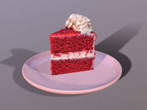 A Slice Of Red Velvet Cake Modelo 3D