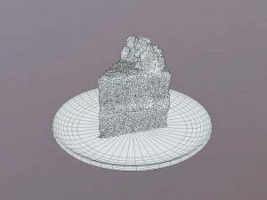 Una rebanada de pastel de terciopelo rojo Modelo 3D