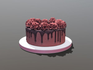 Red Velvet Gateau Model 3D