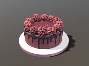 Red Velvet Gateau Model 3D