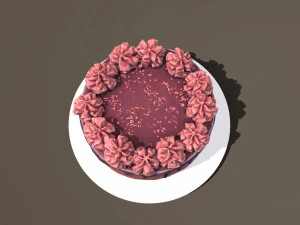 Red Velvet Gateau 3D Model