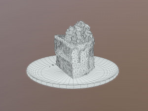 A Slice Of Red Velvet Gateau 3D 模型