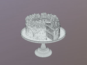 Sliced Red Velvet Gateau 3D Модель
