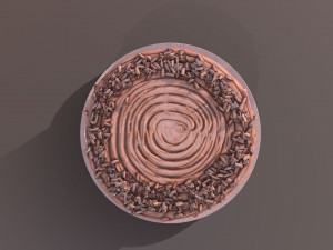 Chocolate Shaved Buttercream Cake 3D Model
