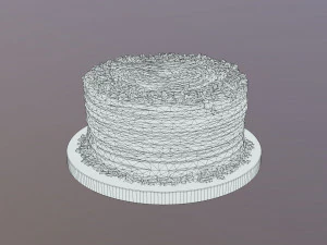 Chocolate Shaved Buttercream Cake 3D Model