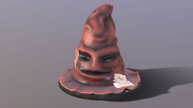 Harry Potter Hat Cake 3D Model .c4d .max .obj .3ds .fbx .lwo .lw .lws