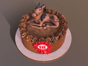 Horse Rider Winner Cake 3D Модель
