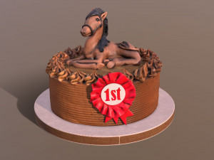 Horse Rider Winner Cake 3D Модель
