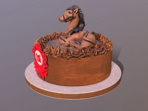 Horse Rider Winner Cake 3D Модель