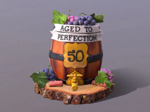 Торт на 50 лет 3D Модель