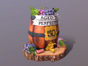 Aged To Perfection 50 Age Cake 3D Модель