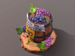 Aged To Perfection 50 Age Cake 3D Model